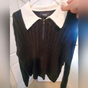 Cider. Peterpan collared zip up sweater